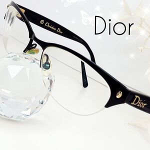Dior🎀Authentic Black Cat Eye Half Rim Glasses|Collection Les Marquises